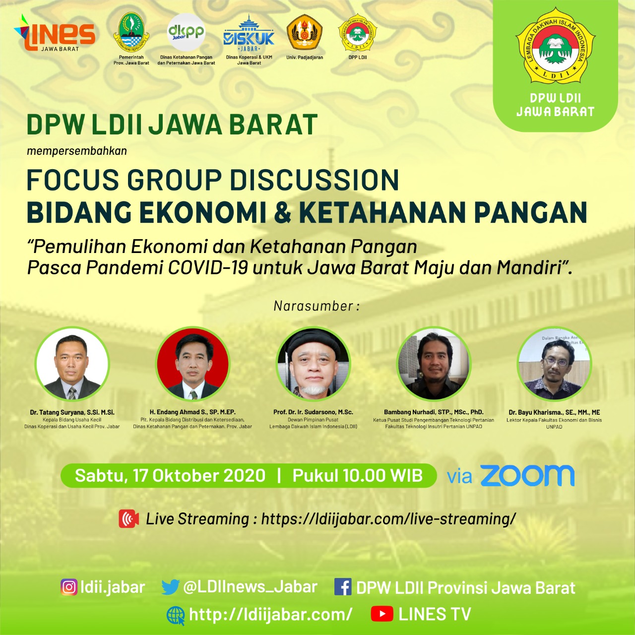 FGD : Pemulihan ekonomi dan ketahanan pangan pasca pandemi Covid-19