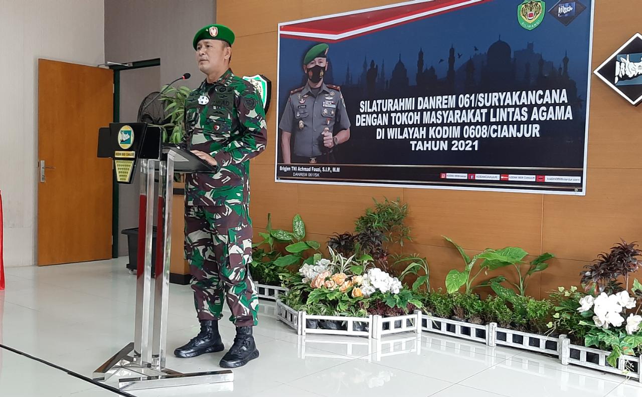 Danrem 061/Suryakancana : Tingkatkan Toleransi dan Kerukunan Umat Beragama