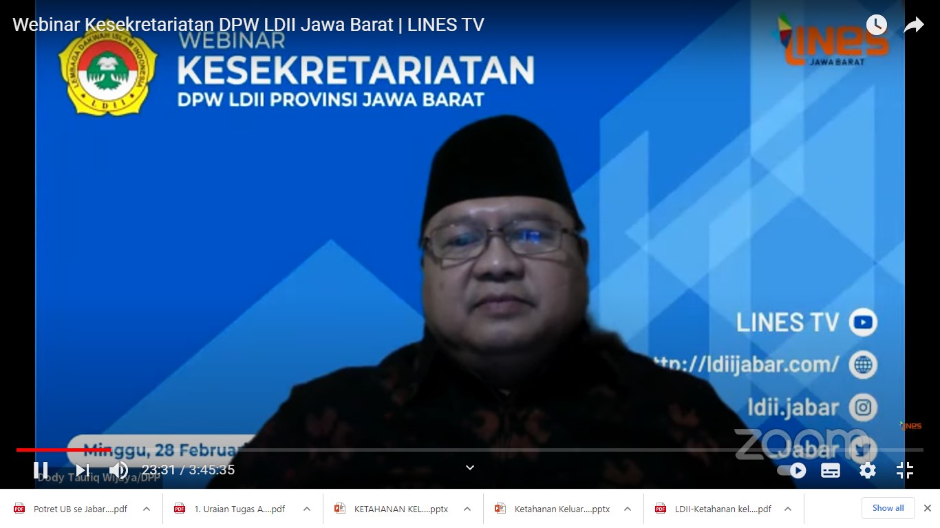 LDII Jabar Gelar Webinar Kesekretariatan
