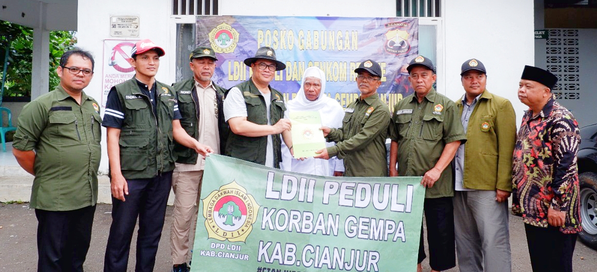 LDII Jabar Serahkan Bantuan Korban Gempa Cianjur