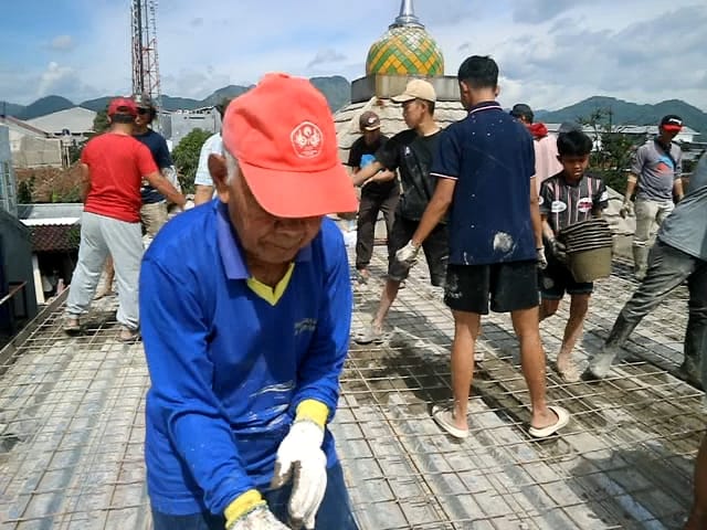 Siapkan Fasilitas Ibadah, LDII Soreang Gotong Royong Bangun Masjid Roudhotul Jannah
