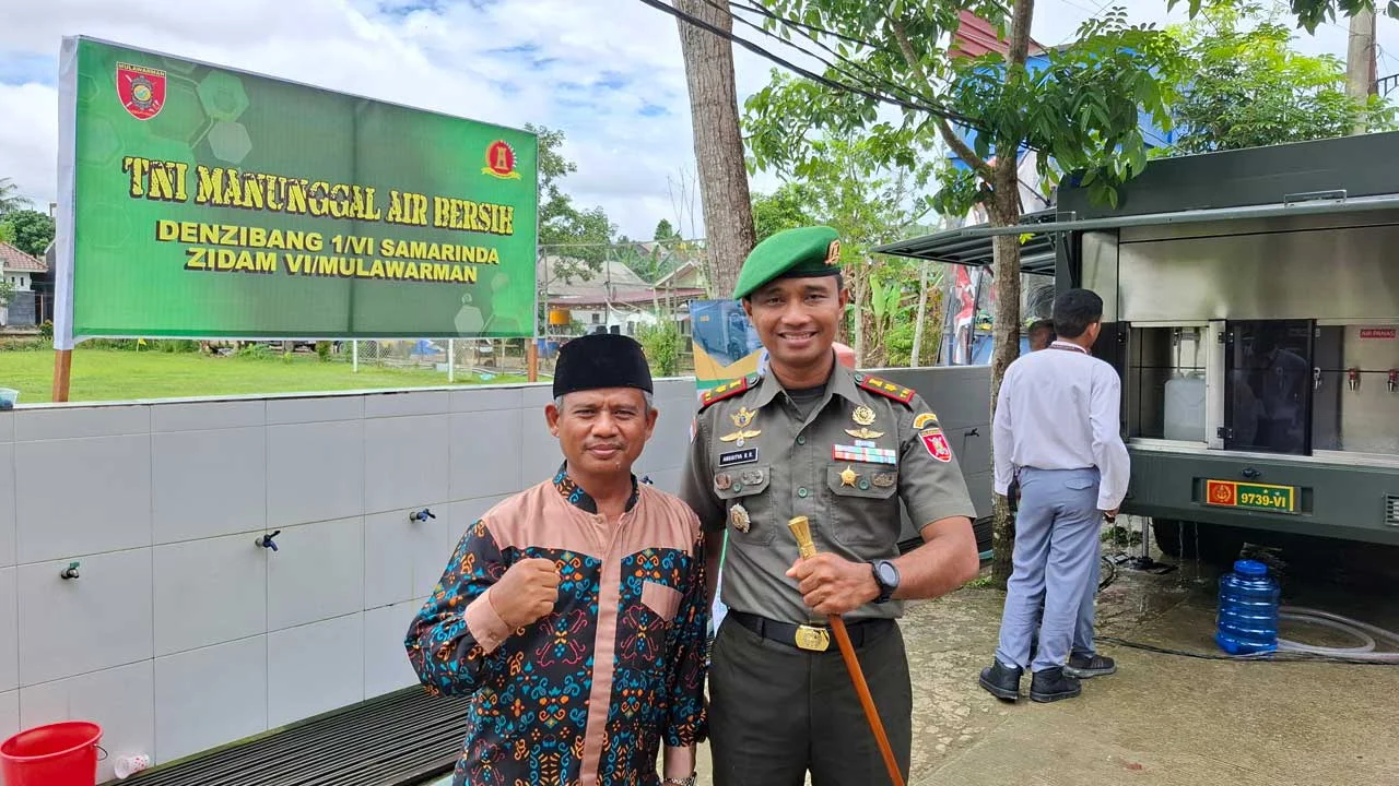 LDII Samarinda Terima Bantuan TNI Manunggal Air Bersih di Ponpes Al-Aziziyah