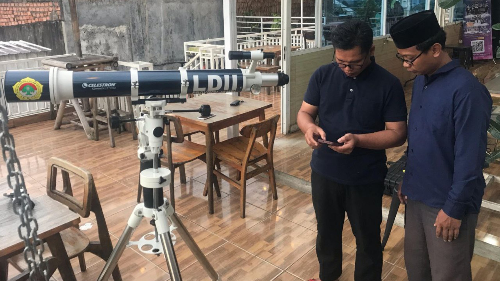 Tim Rukyatul Hilal LDII Jambi Latihan Observasi di Tengah Langit Mendung